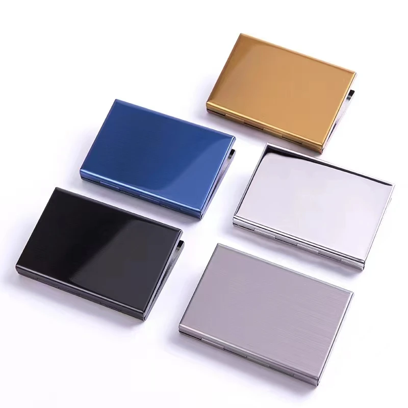 Fashion custom stainless steel card holder box id card holder credit card holder wallet