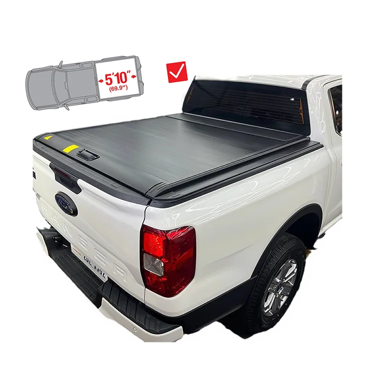 Xiangta Truck Bed Cover Retractable Aluminium Roller Tonneau Cover For Ford Ranger Revo Accessories Hard Barrel Cover