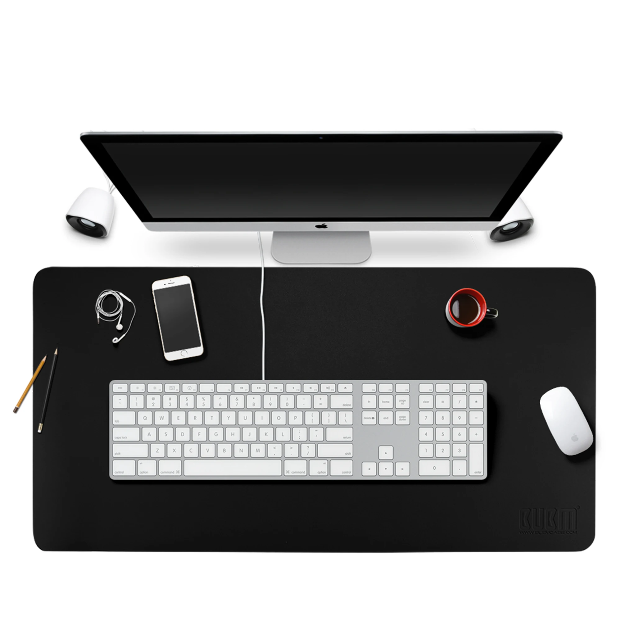 Dual-Sided Multifunctional Desk Pad Waterproof Desk Blotter Protector PU Leather Desk Mat Mouse Pad