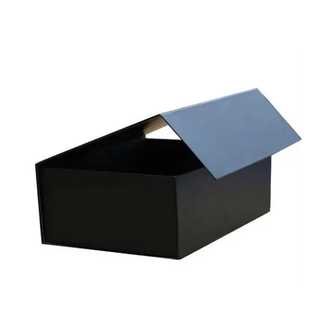 matte black custom cardboard magnetic closure trophy gift box