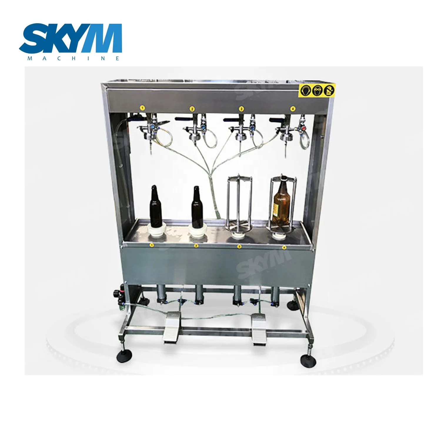 Semi-Automatic Bottling Equipment Bottle Washing Filling Capping Machine For Beer Brewery Carbonated Drinks Soda Water