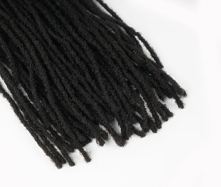 Ombre Mini Micro Faux Sister Locs Straight Dreadlocks Synthetic Crochet Braids Hair Extension Sisterlocks Natural 18 Inch