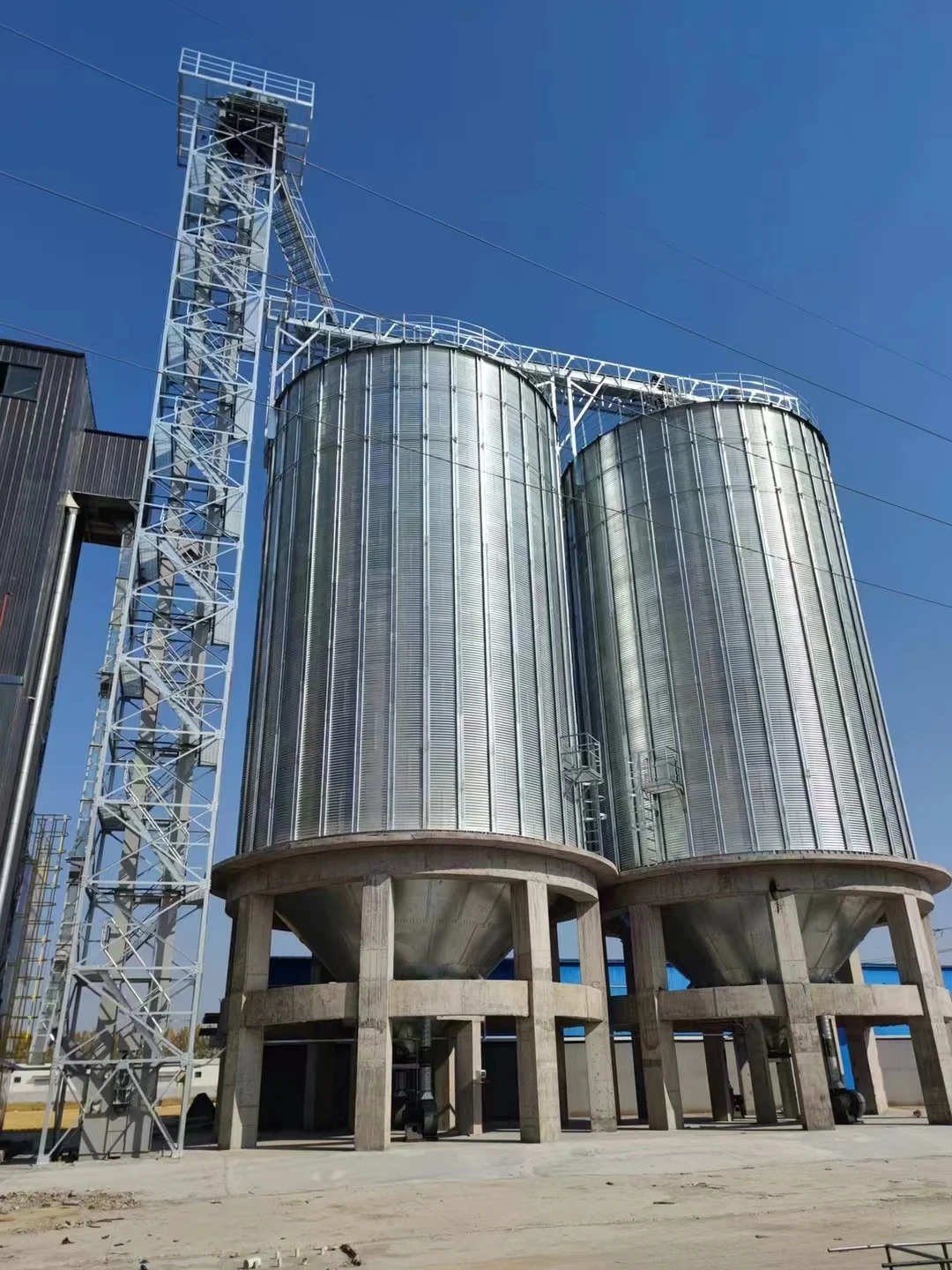 100t to 10000t steel silos rice wheat storage container stainless steel silos used for sale