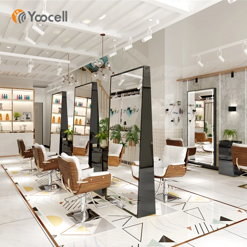 Yoocell лидер продаж; Оптовая продажа; Ремесло парикмахерские зеркала пола станции с радостью изготовим дизайн для салона красоты