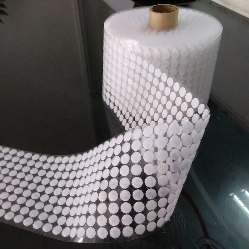 Heat Resistance Strong self adhesive hook and loop dots 20mm Customize coins Hook Loop Tape Dots