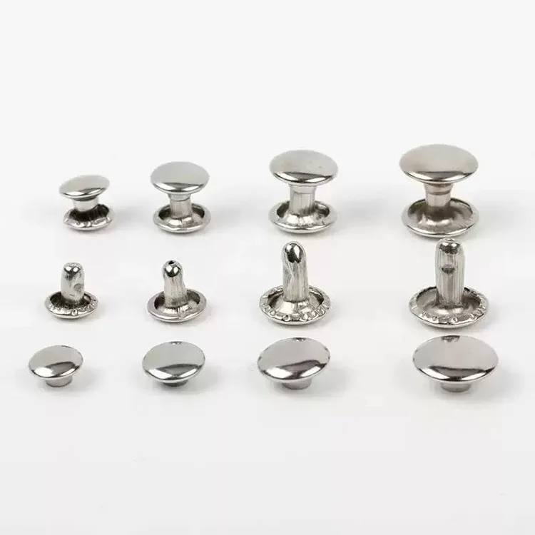 Popular copper stainless steel belt box accessories double - sided round head rivets