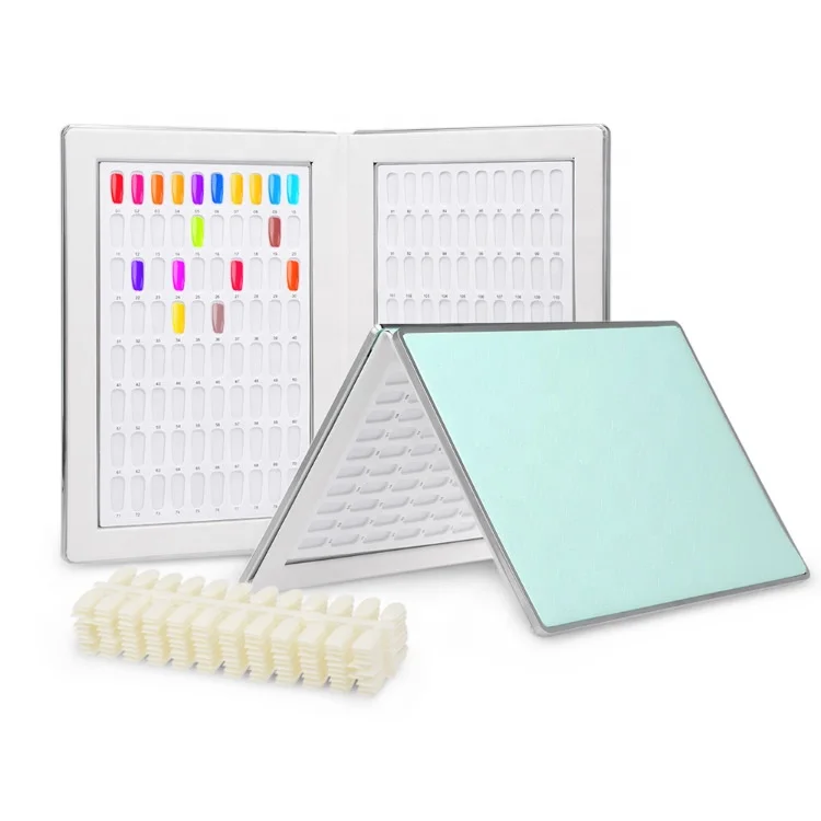 High Quality Leather Display Book 160Colors Nail Books Manicure Display Card Chart Polish Color