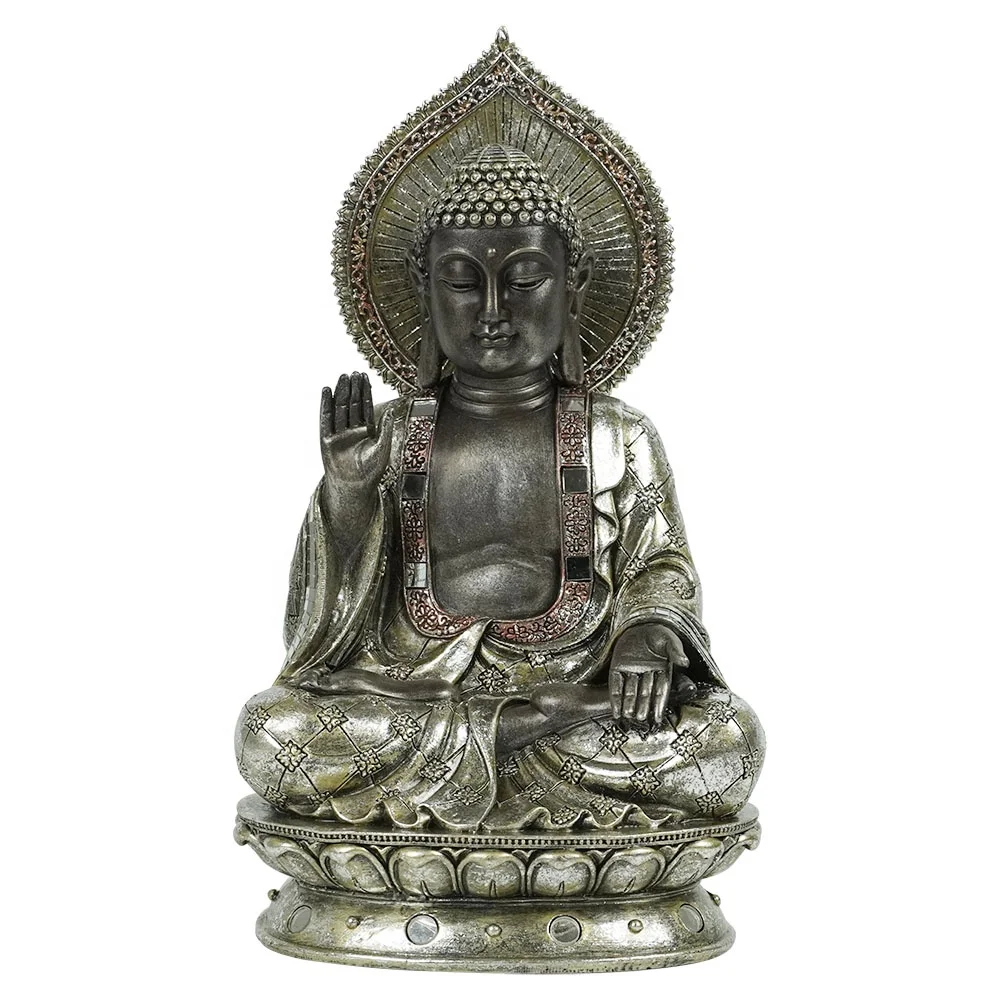 Hot sale inner heart peaceful Meditating Resin Sitting Thai buddha Statue for tabletop Decor
