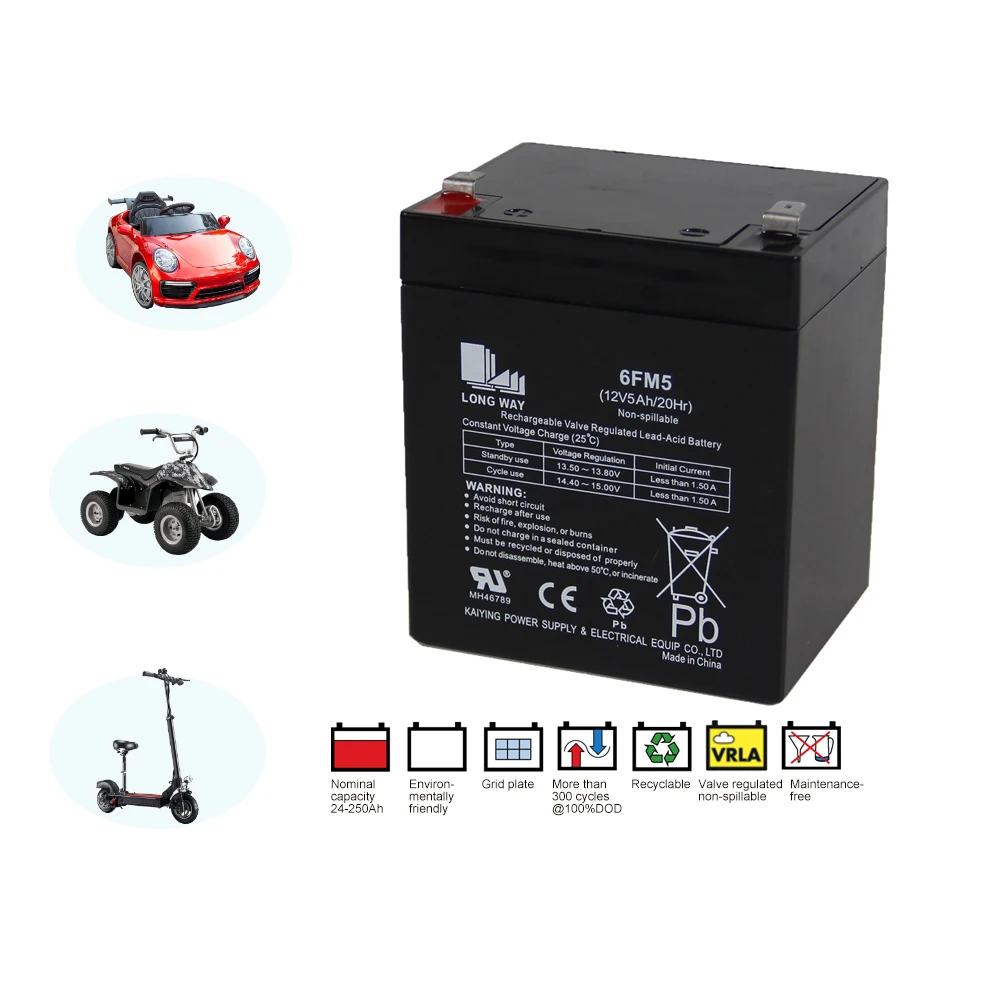 long cycle life high quality 12v5ah 6ah 9ah battery for scooters power