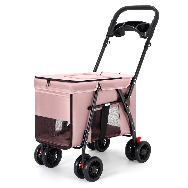 Wholesale fashionable  trendy shopping mall shopping portable cloth bag trolley cart folding shopping cart pet carts