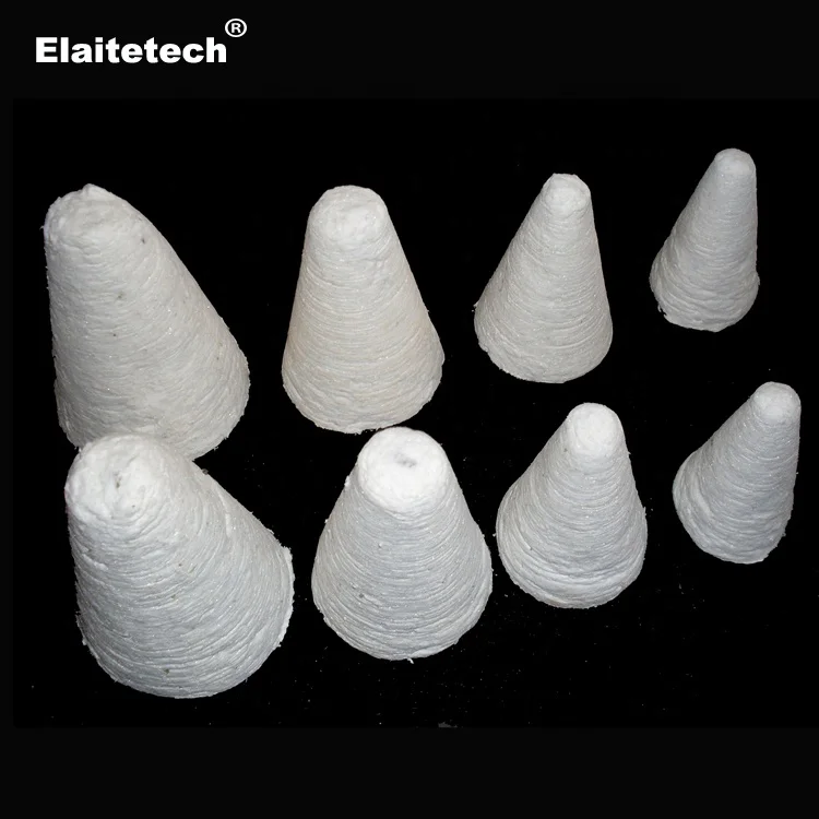 Alumina Silica Ceramic Fiber Vacuum Forming Special Shapes Stopper & Tap Out Cone