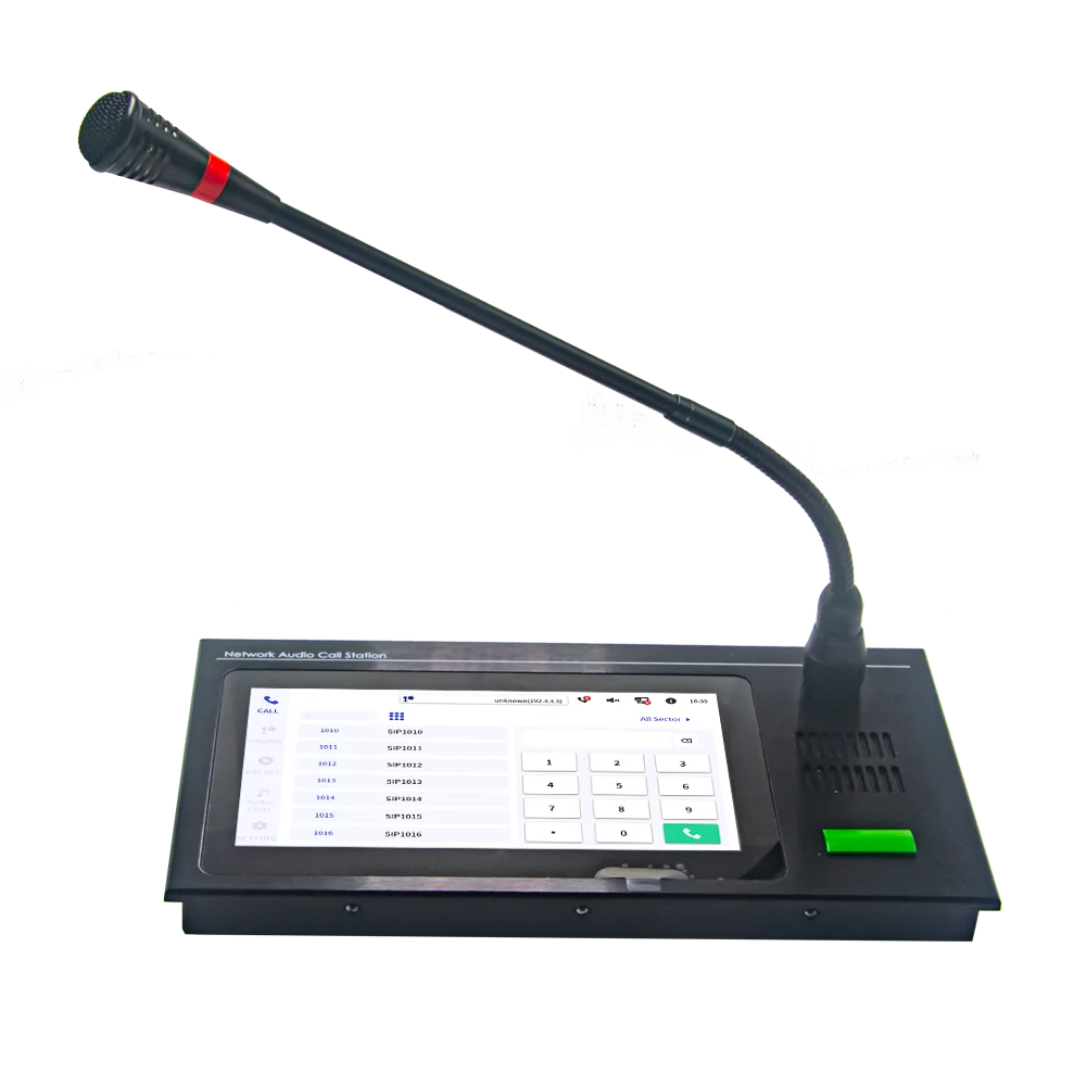 SINREY SIP806T 7-дюймовый сенсорный экран, широковещательный домофон, хост, сеть, мультимикрофон, система пейджинга