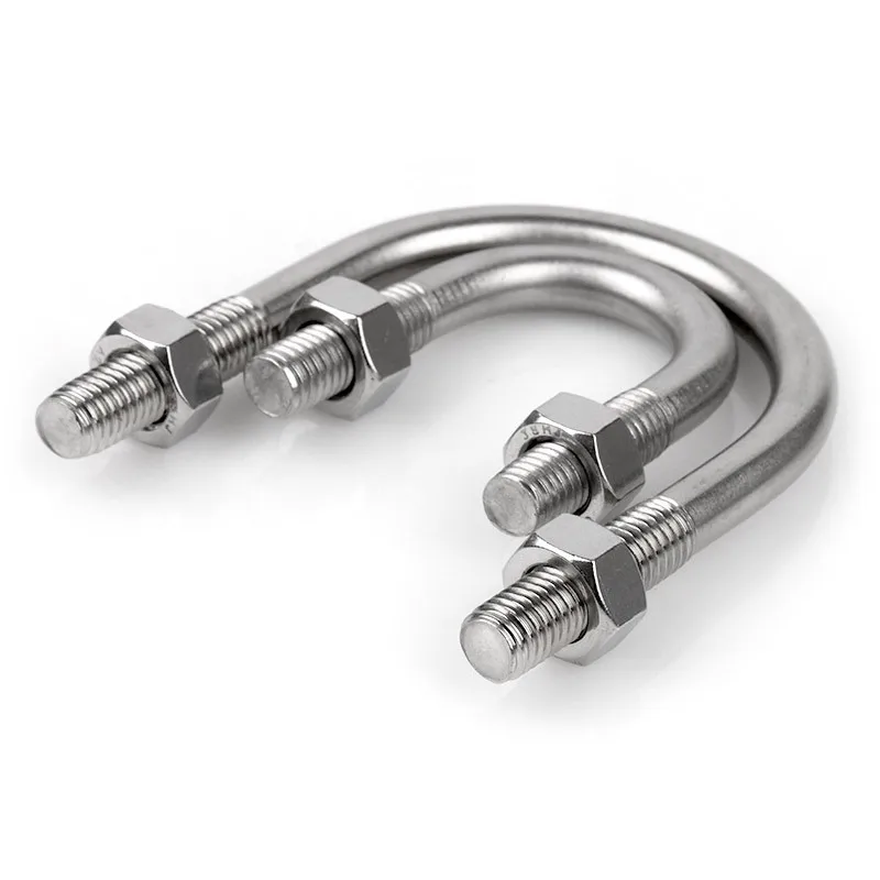 Stainless Steel 304 316 SS M6 M8 M10 M4 M5 M20 u kit SAF 2205 2507 904L 1.4410 1.4462 U bolts and nuts u-bolt With Washer