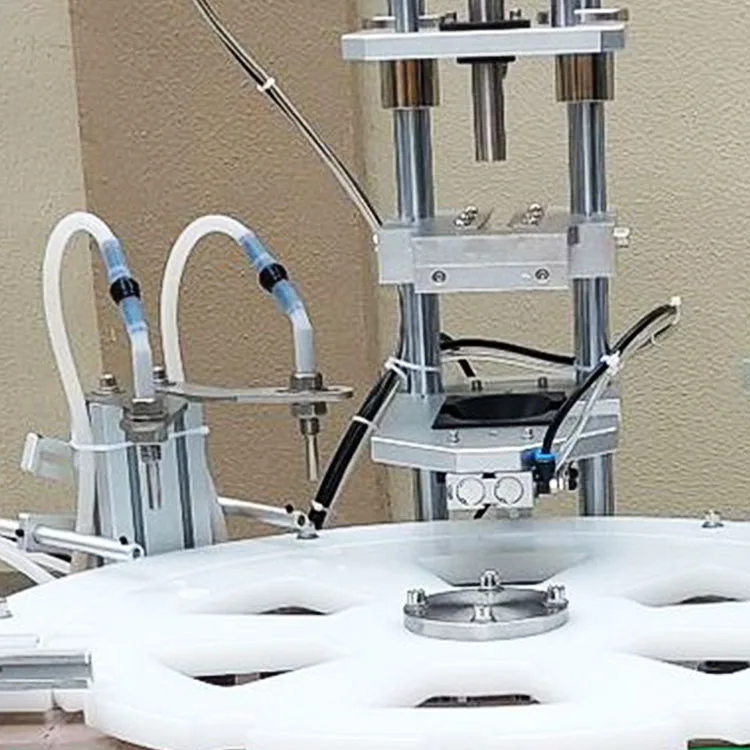 LT900 Pumped cover penicillin bottle filling and capping machine for chemical food beauty industry production line