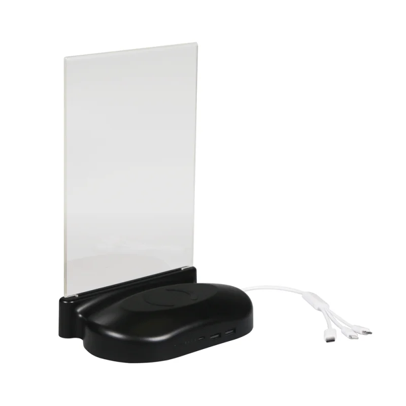 Wireless Charging Powerbank Station with 3 in 1 Cable Kit Power Bank for Restaurant Bar Coffee Shop Waiting Room