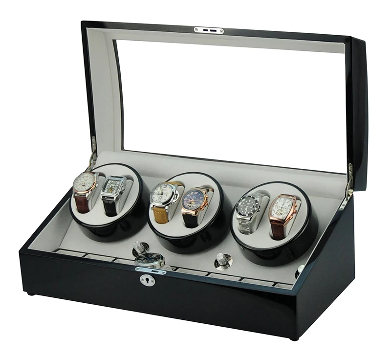 Made In China Custom 6+8 Multi-head Motor Box Watch Winder Parts Automatic Mechanical Display Watch Winder Wooden