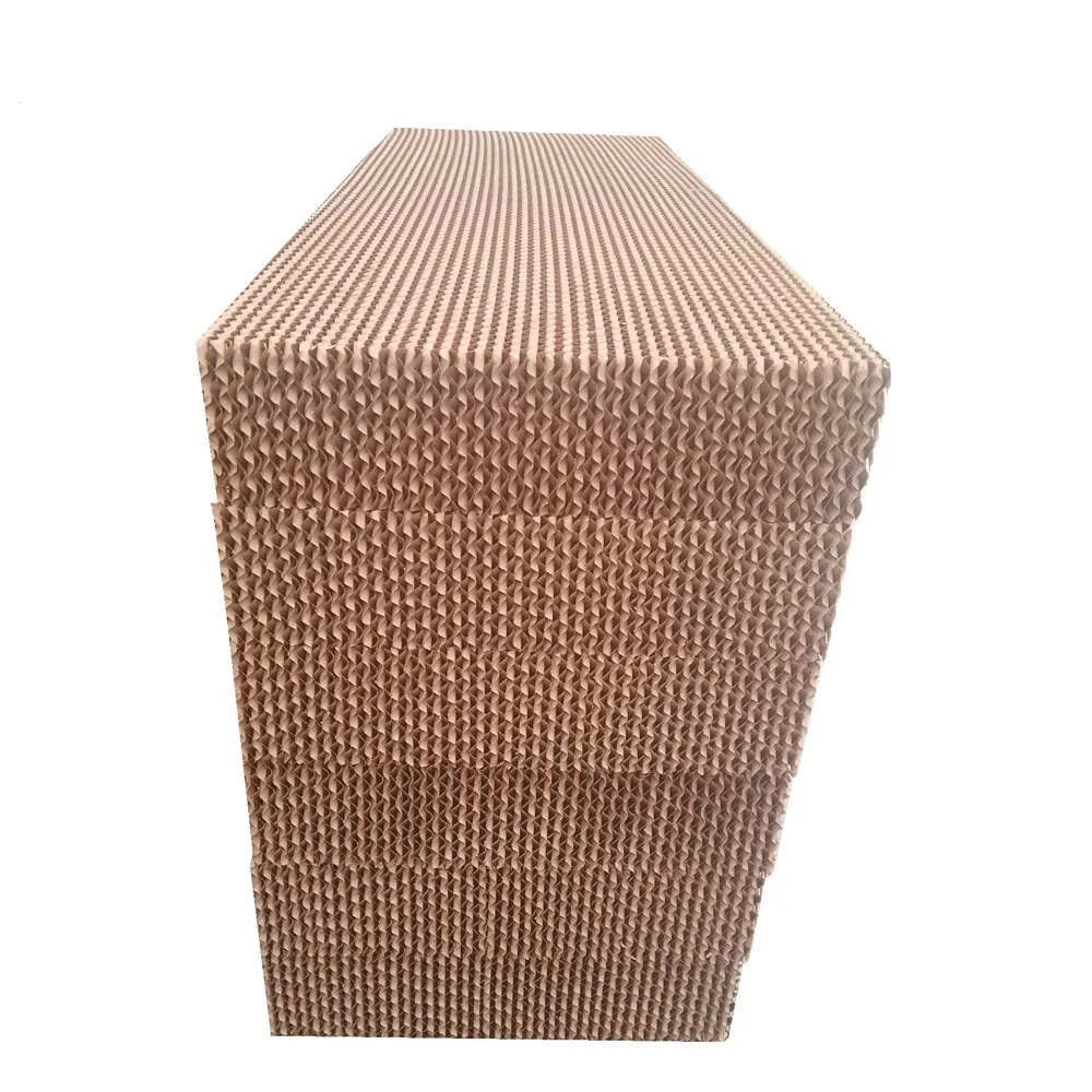 Brown cellulose water cooling pad wall /evaporative cooling pad for greenhouse and poultry farm
