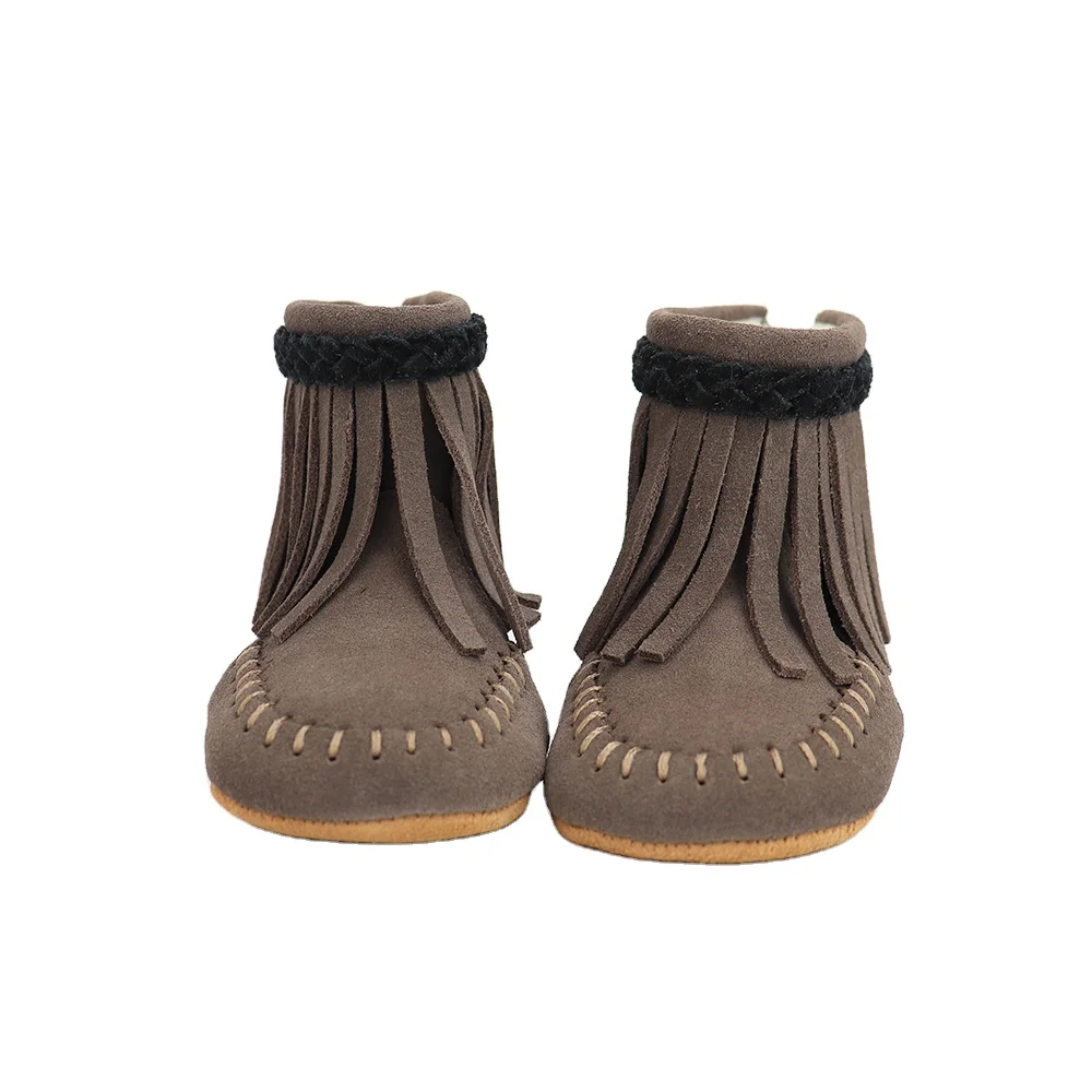Infant Baby Girls Fringe Tassel Ankle Boots Toddler Zipper Soft Sole Non-slip Booties Newborn Prewalker Moccasin Crib Shoes