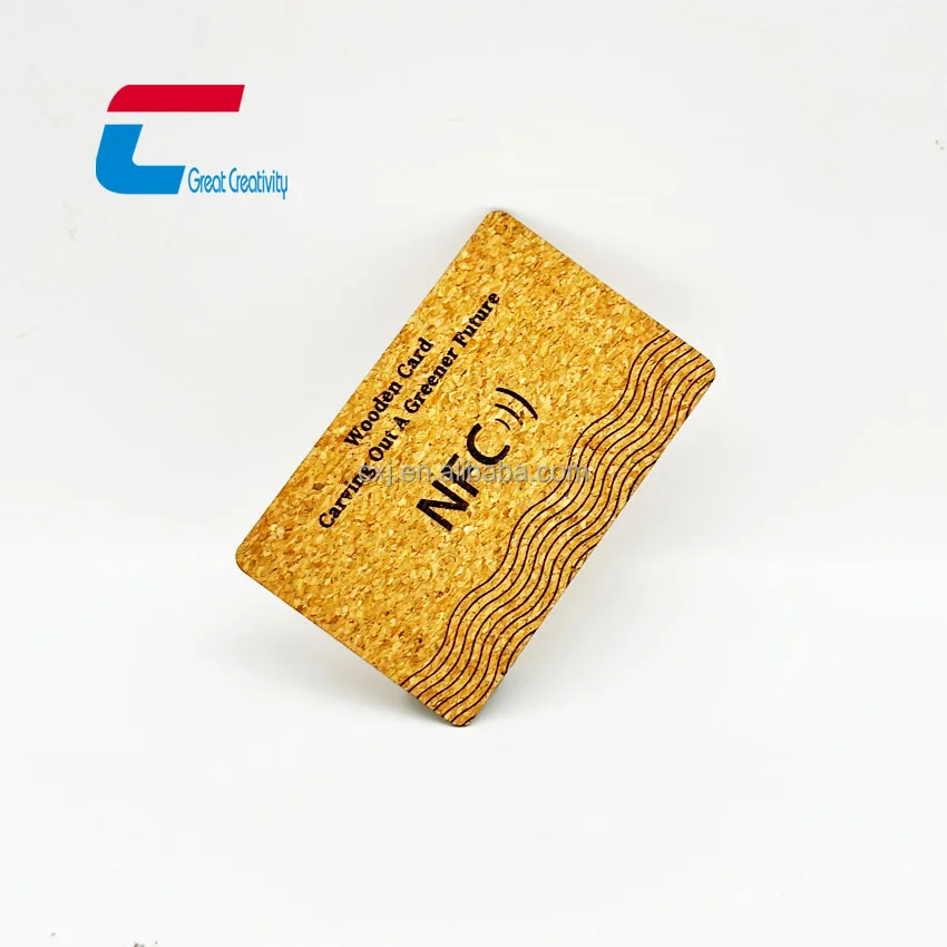 Высококачественная Персонализированная NFC деревянная карточка QR деловая печать цветная Выгравированная