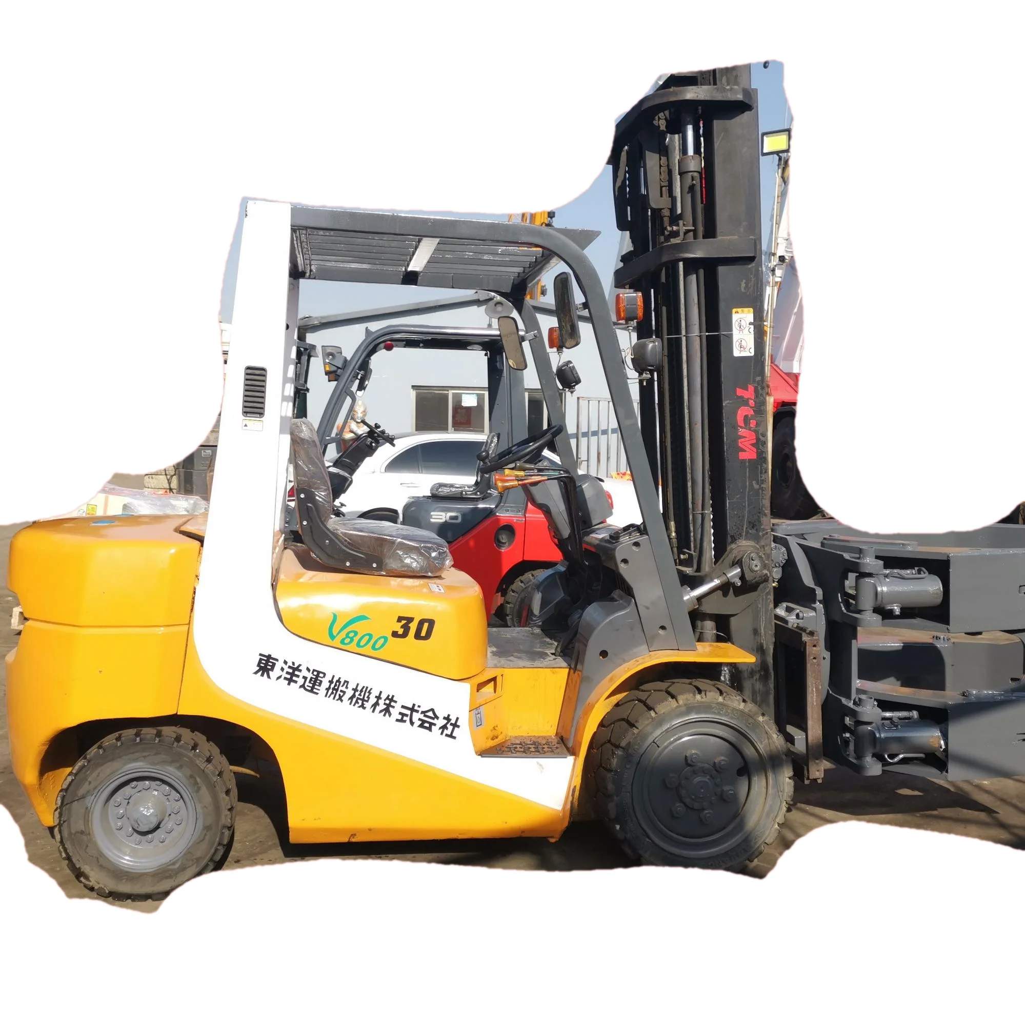 TCM 3Ton japan brand used  fd30 diesel forklift Forklift accessories paper roll clamp original engine automatic driving