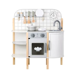 Age 3+ Boys Toy Kitchen Gift Wooden Play Kitchen Set Toys for Girls Kids Toddlers