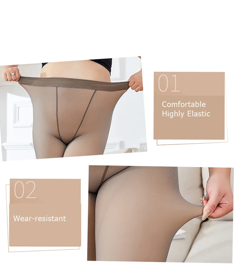 Women Warm Winter Leggings for Women meia calca Transparent Leggings pantis de invierno color piel meia calca falsa