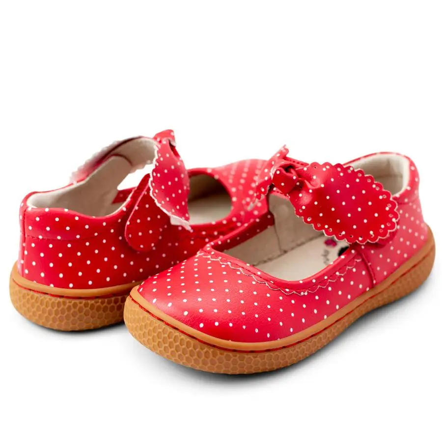 Livie and Luca Knotty soft leather  bow polka mary jane flexible sole adorable fashion cute girl shoes