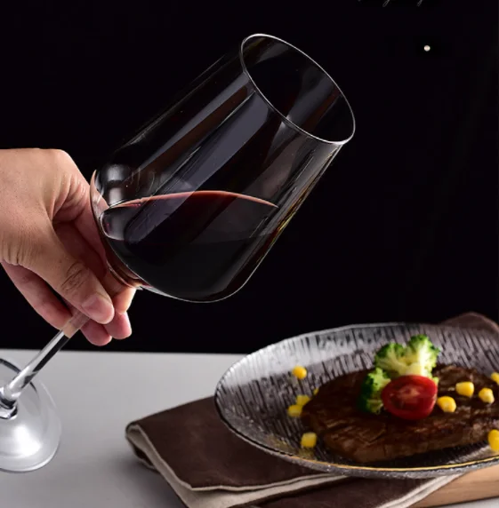 Red Wine Goblet Sublimation Crystal Glass Premium Custom Classic Clear Luxury Minimalist Glass Cup Shot Glass Drinking Glasses