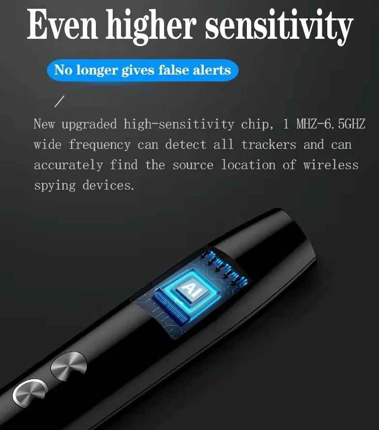 Anti Spy Camera Detector Pen Wireless RF Signal Eavesdropping Pinhole Hidden Audio Bug GSM GPS Wiretapping Device Scanner
