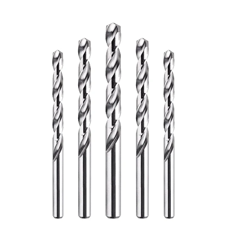 High quality wear resistant HSS straight shank twist drill bits for hardened metals, stainless steel, cast iron