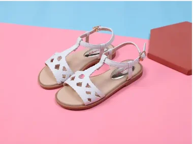 High Quality Fashion Summer Boys And Girls Sandals Shoes For Children One Piece Open Toe Pvc Shoes Fashion Flat Flower Sandals