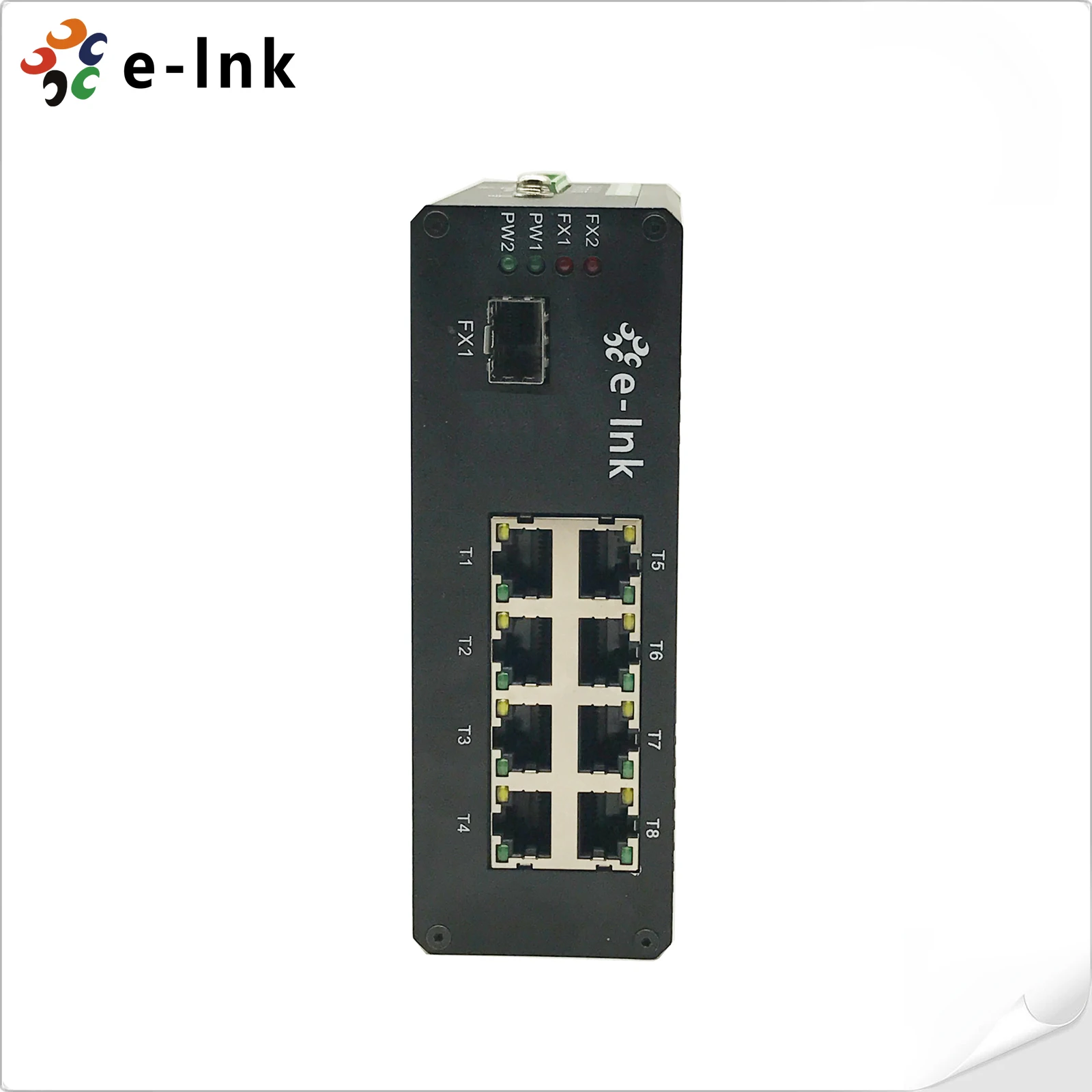 Промышленные 8 Pport 10 / 100BASE-T (8-портовый PoE +) + 1 порт 100BASE-FX