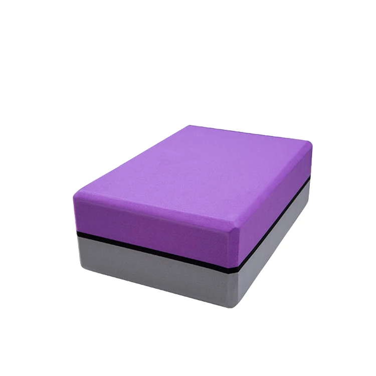 
Customizable Design EVA Hardness Foam Plain Double Color Yoga Block 