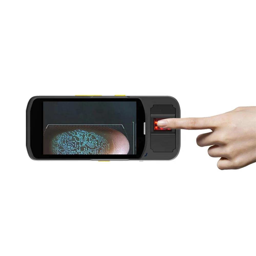 Android Biometric Handheld Machine with Smart Card Reader for National ID Verification, Law Enforcement, Mobile Time Attendance