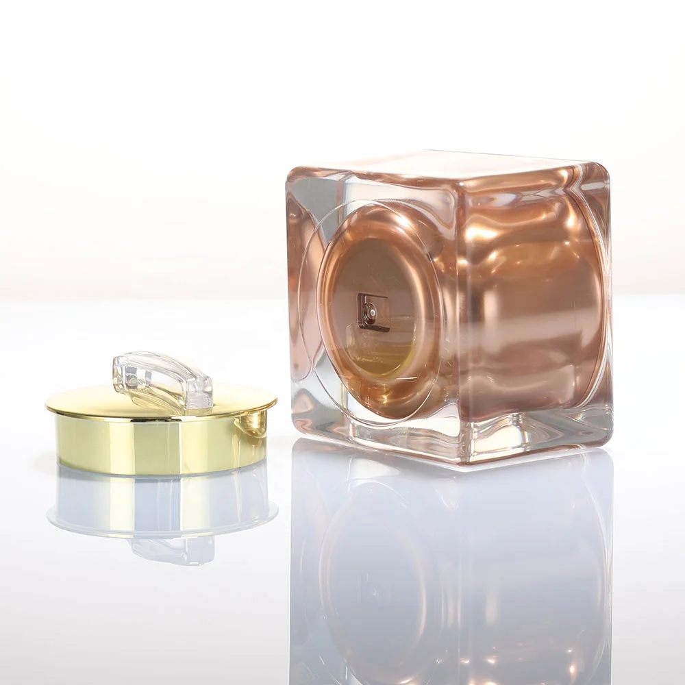 30g acrylic big size cream jar square shape 50g luxury plastic empty cosmetic face cream jar