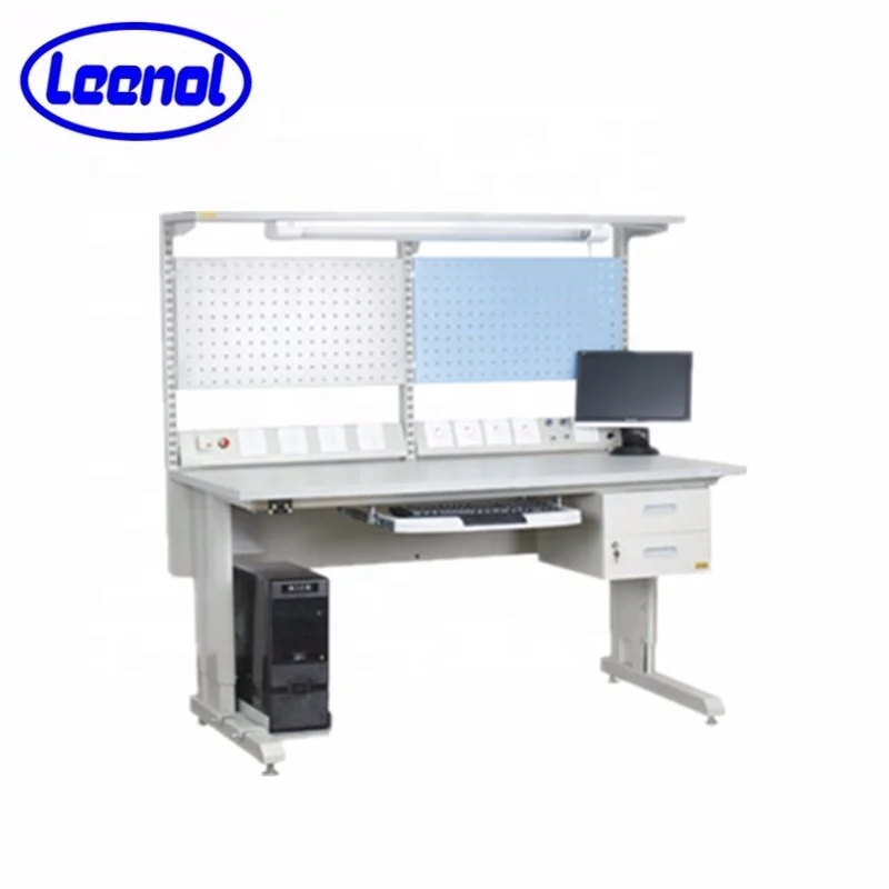 Leenol China Manufacture Production Line Workstation Lab Furniture Anti static ESD Workbenches For Electronics Workshop