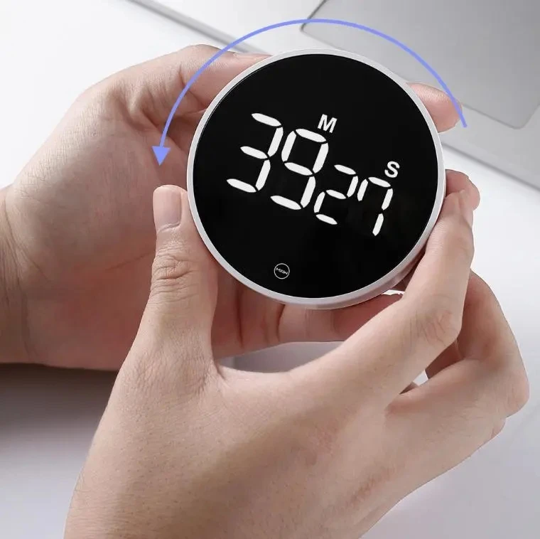 MIIIW NK5260 таймер вращения времени Регулируемый звук яркость Магнитный на задней стороне светодиодный цифровой дисплей стильный и