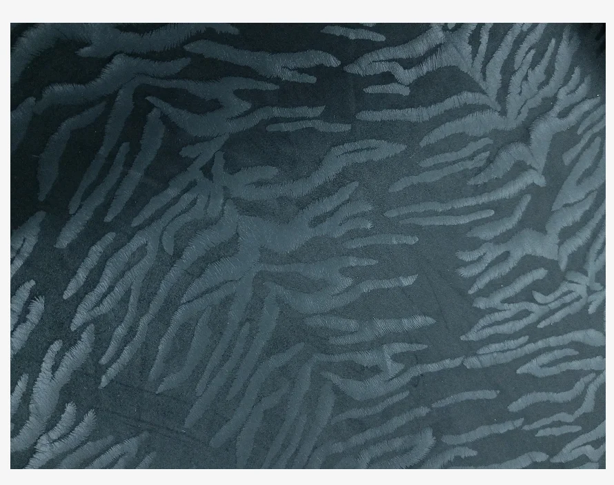 zebra foiled 100%polyester recyele weft knitted suede breakable dark materials clothing for garment sandvik materials technology