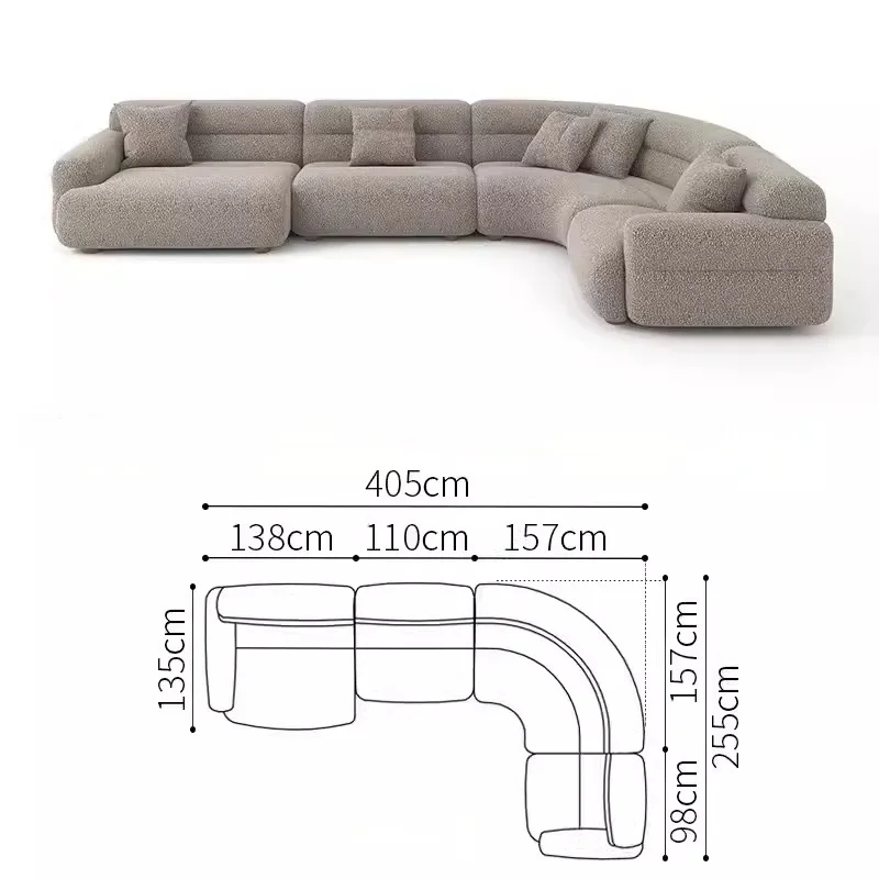 Modern simply Italian Style fabric living room furniture sofa sectional sofa sofa set