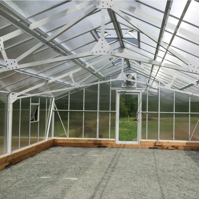 Китай, красивая алюминиевая теплица из поликарбоната для выращивания овощей