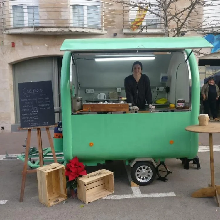 Hot Dog Hand Push Carts/ Food Truck Mobile Food Van/Ice Cream Fast Bbq Food Cart