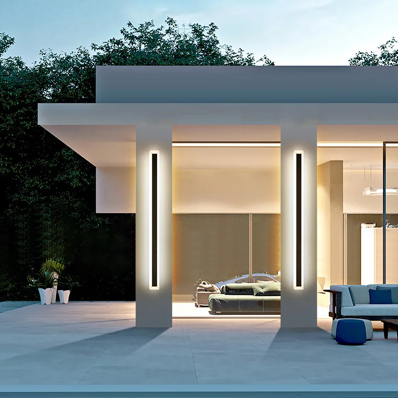 Rotating Sconces Direct Sales Golden Supplier Modern Ip65 Waterproof Rounded Compound Led Strip Wall Panel Lights Lamp Outdoor