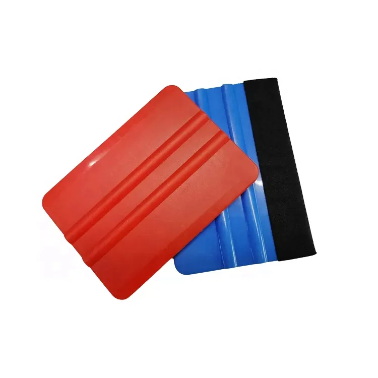 SENNIU Hand tools felt squeegees card  7 * 10 cm plastic felt edge squeegees vinyl squeegee