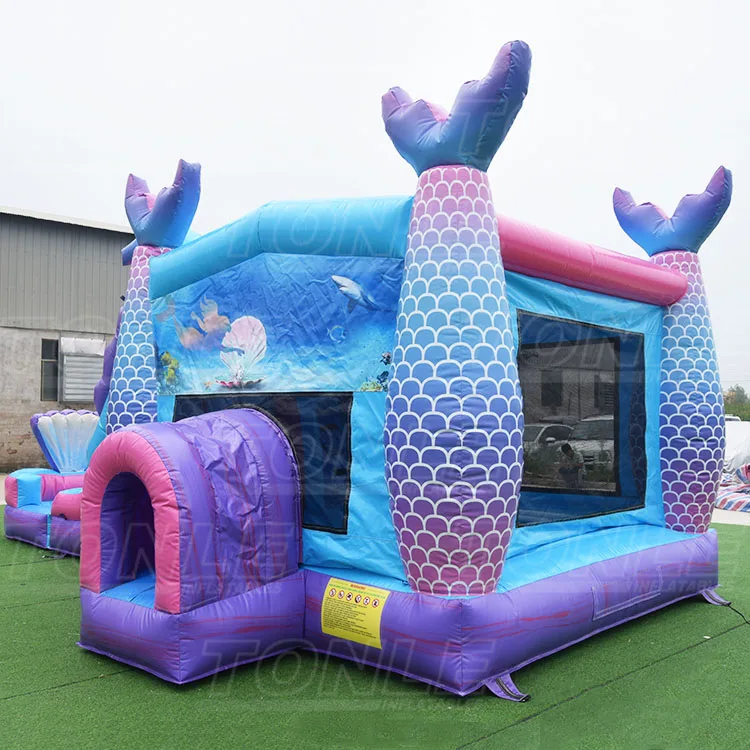custom inflatable theme  bouncer jumper castle bounce hosue moonwalk with water slide for sale