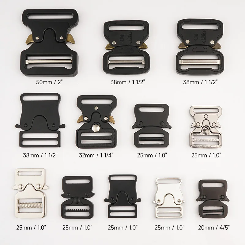 Wholesale Tactical Vest Buckle 1 Inch Side Tactical Quick Release Belt Buckle 25mm Silver Tactical Buckle for Dog Collar