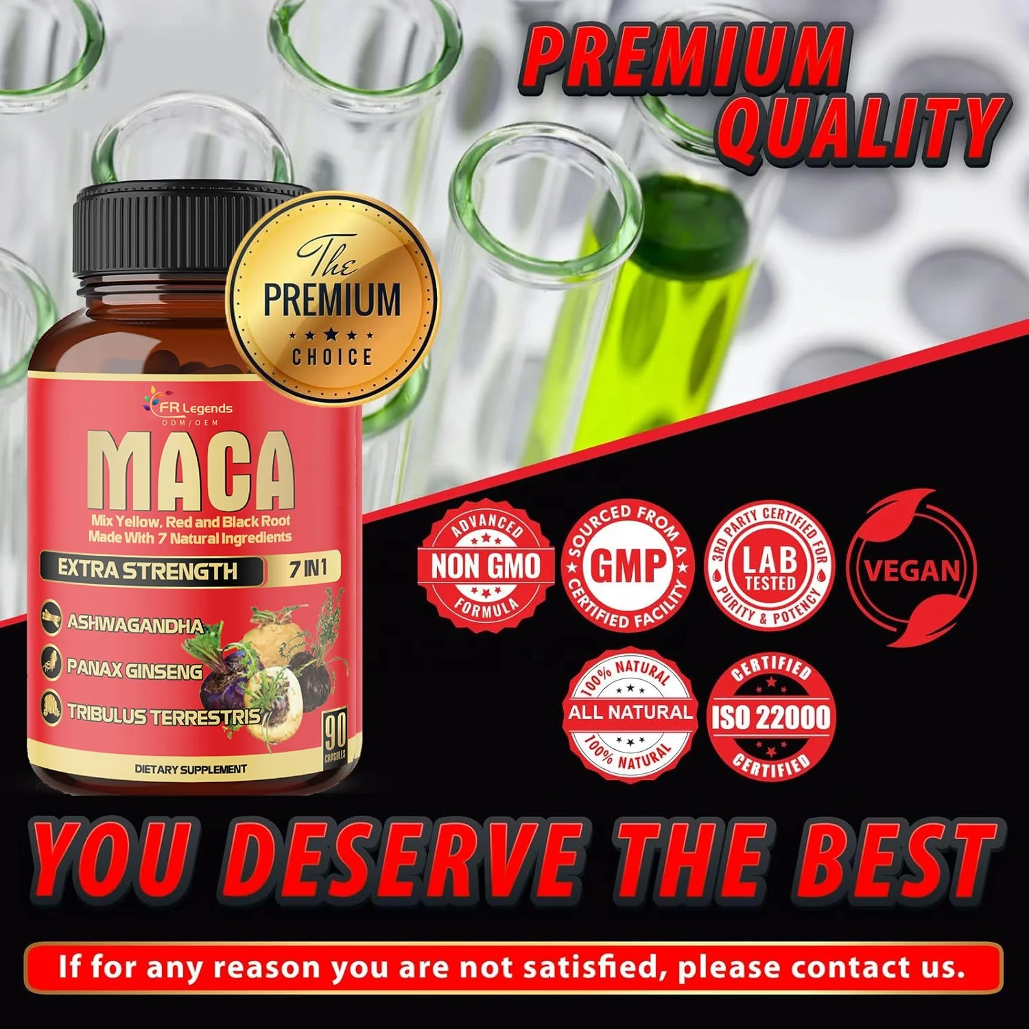 Hot Selling Premium Maca Roots Capsule Boost Energy Male Enhancement Pills Ultra High Potency Black Maca Capsules