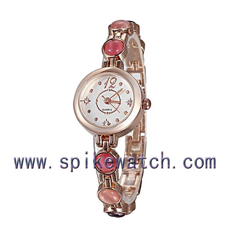 New Fashion Women Dress Fancy Jewelry Bracelet Opal Watch