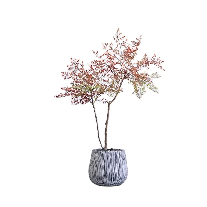 lucky bamboo Nantian Bamboo Vertical Vase Artificial Potted Plant bonsai Tree home decor  indoor Decoration art sets
