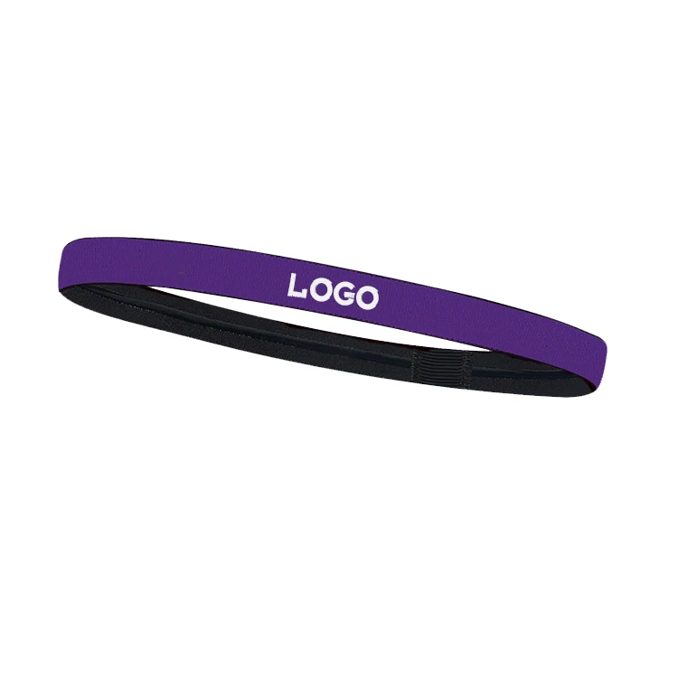 Solid Color Skin-friendly Man Running Fitness Yoga Outdoor Silicone Hair Strip Sweat Guide Elastic Sports Headband