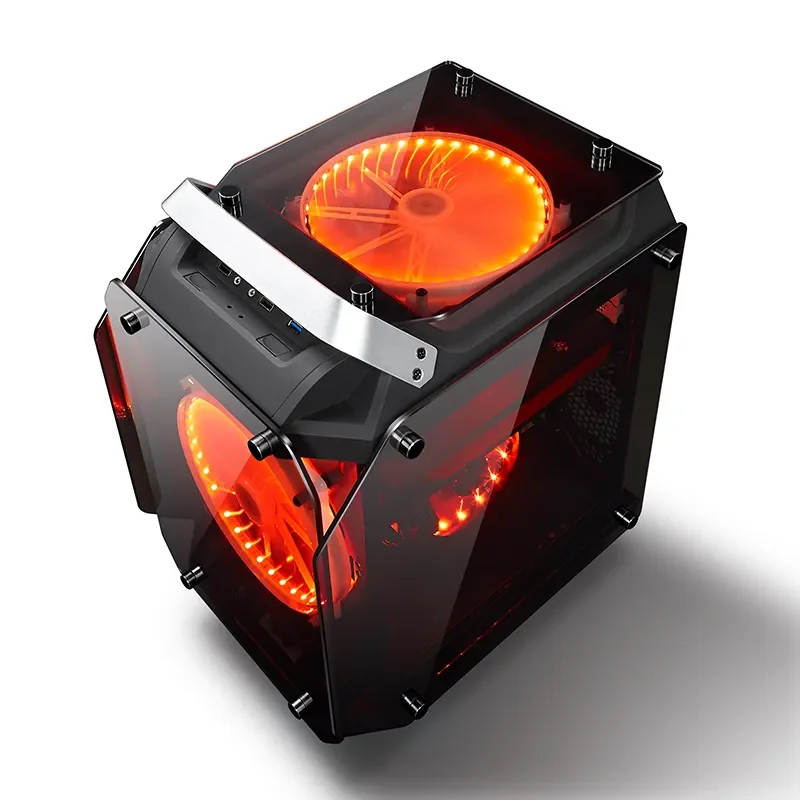 Herder Manufacturers Pc Case 4 Side Panel Tempered Glass Micro ATX Computer Case Glass Computer Case